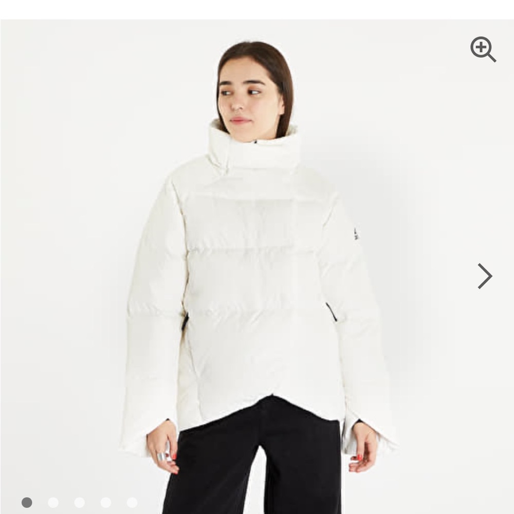 Adidas Sportswear Women’s Big Baffle Puffer Jacket - White, Size Small